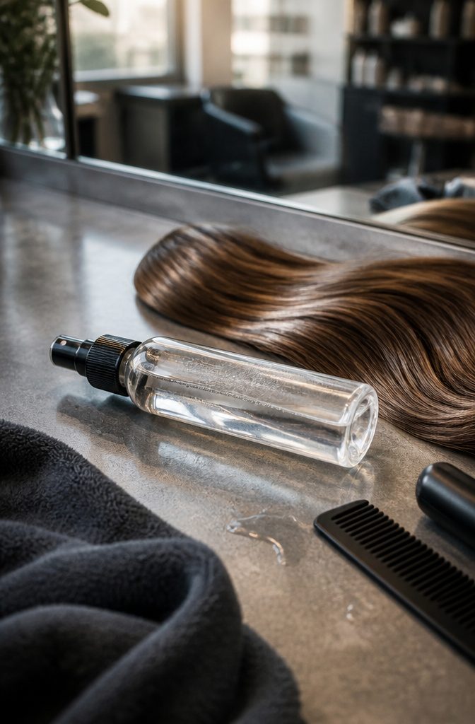 Amika The Shield spray can shown for a beauty article