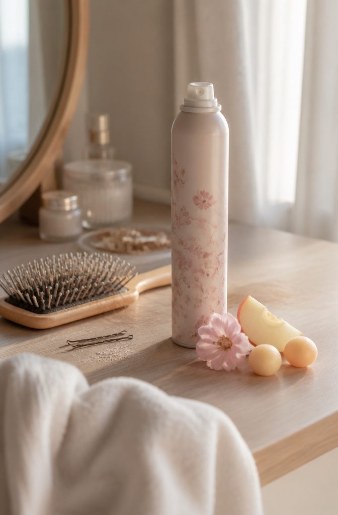 Batiste Blush dry shampoo can with its product label visible