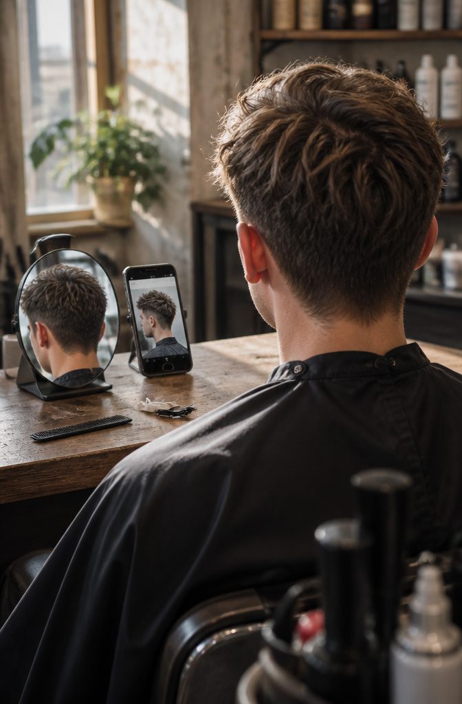 Haircut reference photo showing a longer target hairstyle