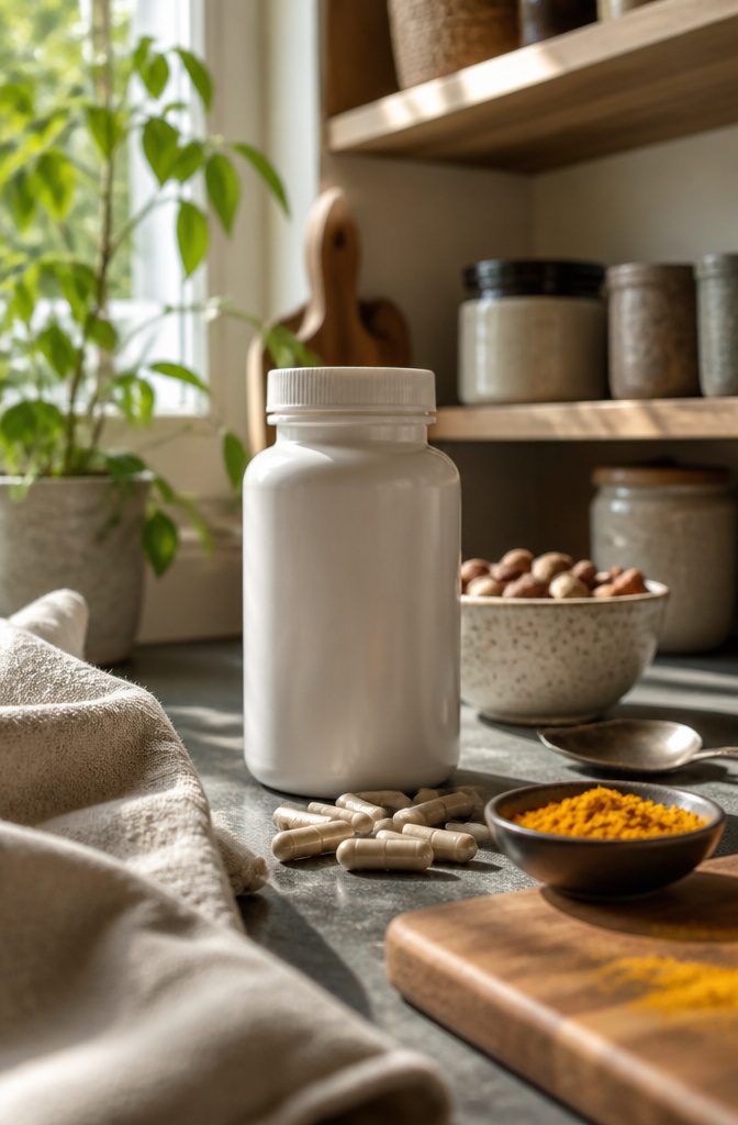 Vegan hair growth supplements pictured for a beauty vitamin article