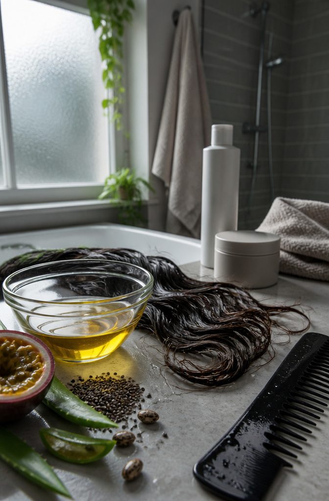 Clarifying shampoo and pre-wash oil products for removing hair buildup