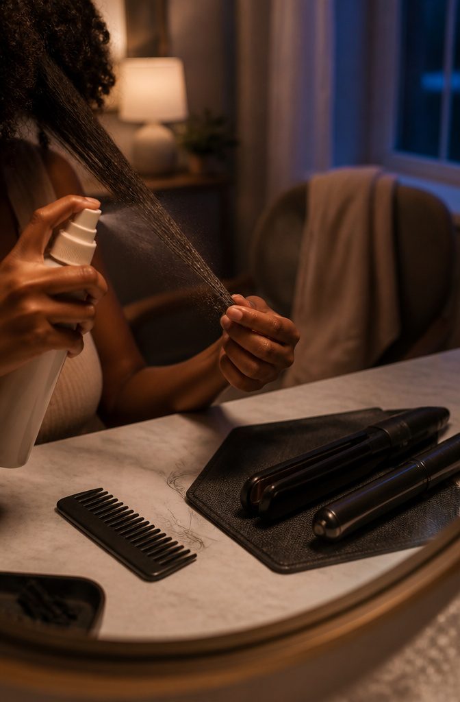 Heat protectant products for hair before blow-drying or hot-tool styling