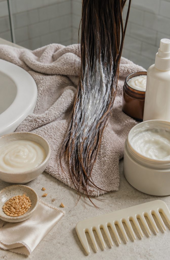 Protein hair conditioner and treatment products for weakened strands
