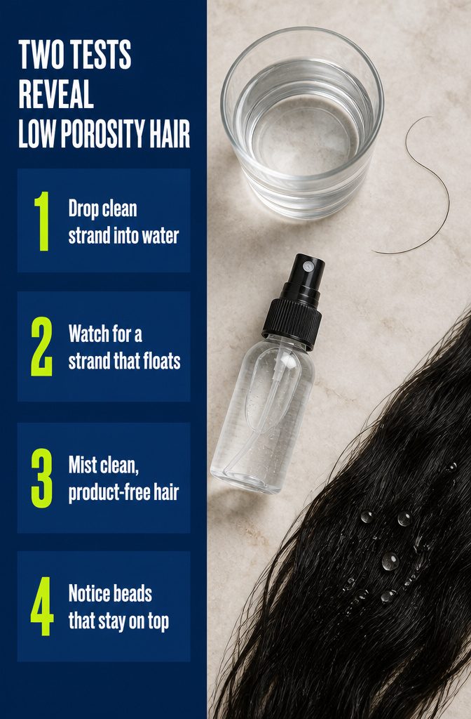 Two Tests Reveal Low Porosity Hair information graphic